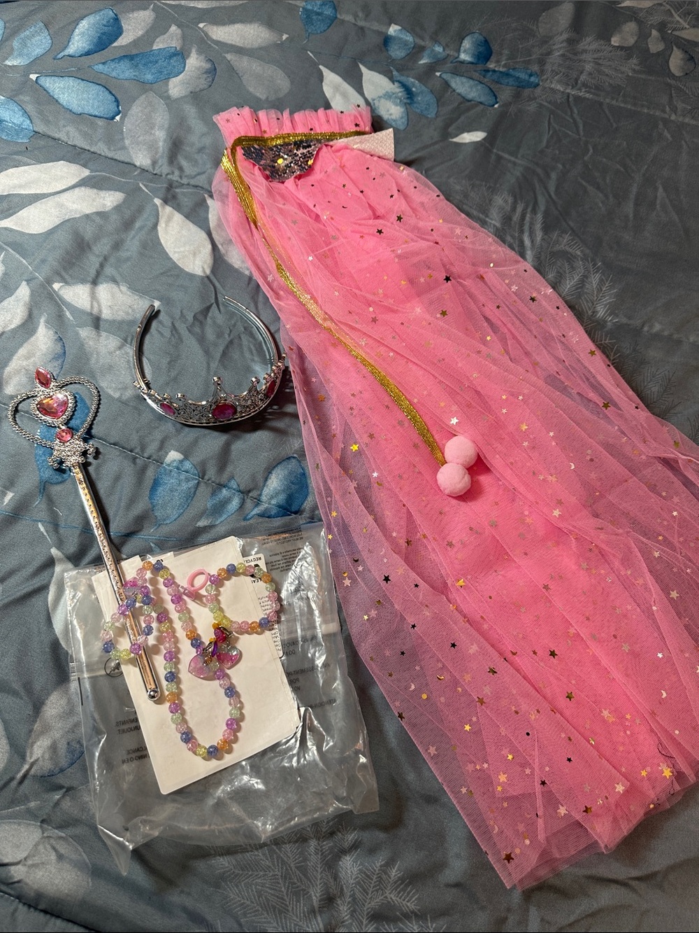 NIP Pink Star Cape & Tiara Dress-Up Accessory Set for Kids OSFM